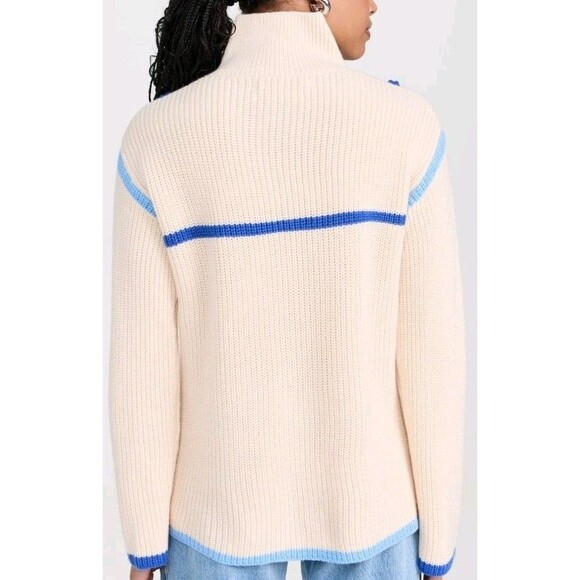 English Factory Sweater Contrast Trim Piping 1/4 Zip Collared Neck Size S... - Picture 5 of 12